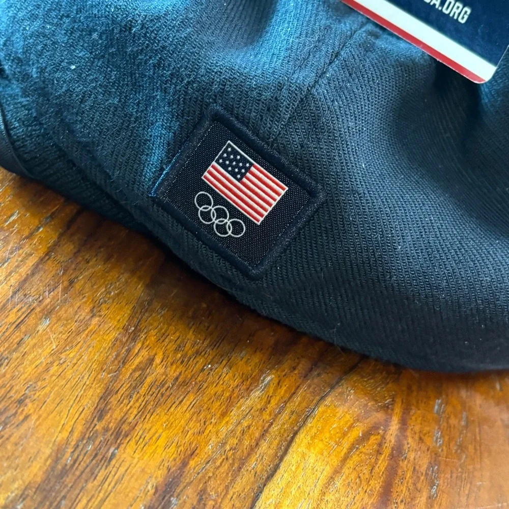 Nike Team USA Olympic Hat Navy Blue USA Embroidered Flat Brim Adjustable NWT